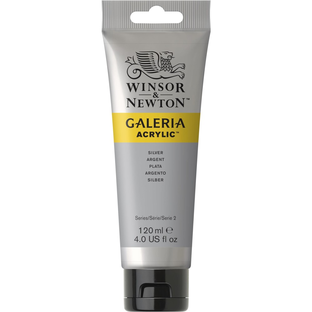 Acrylic paint Galeria - Winsor & Newton - Silver, 120 ml
