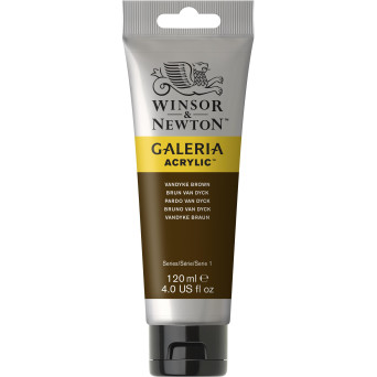 Farba akrylowa Galeria - Winsor & Newton - Vandyke Brown, 120 ml