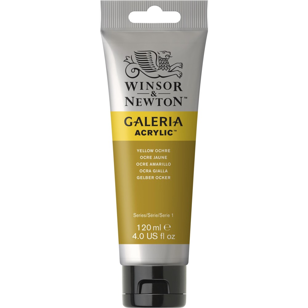 Farba akrylowa Galeria - Winsor & Newton - Yellow Ochre, 120 ml