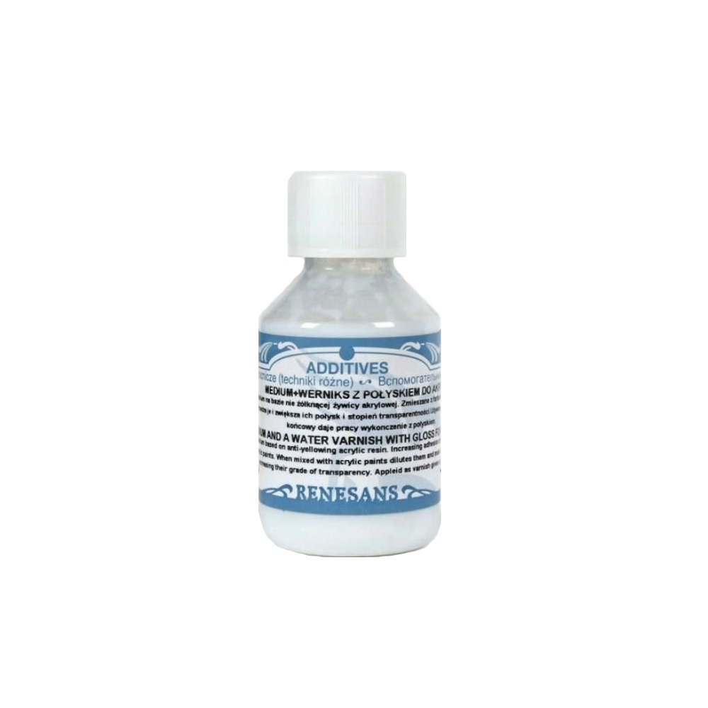 Medium i werniks do akryli 2w1 - Renesans - połysk, 100 ml