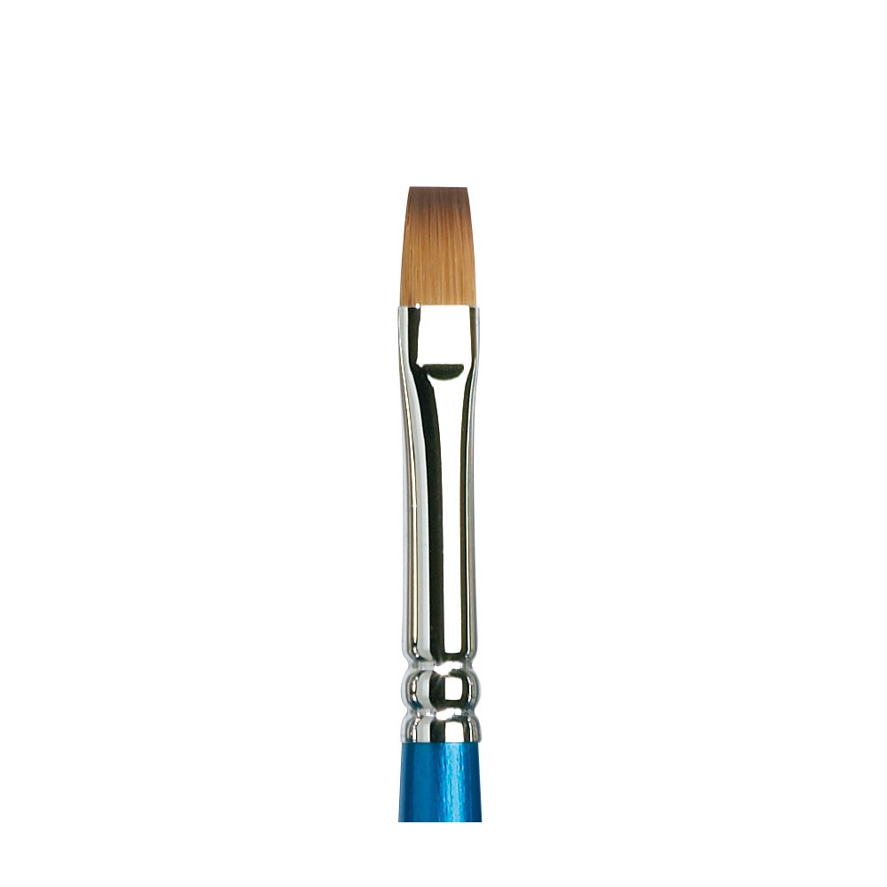 Pędzel płaski, syntetyczny Cotman, seria 555 - Winsor & Newton - długa rączka, nr 8