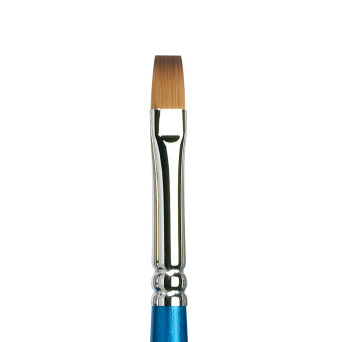 Flat, synthetic Cotman brush, series 555 - Winsor & Newton - long handle, no. 8