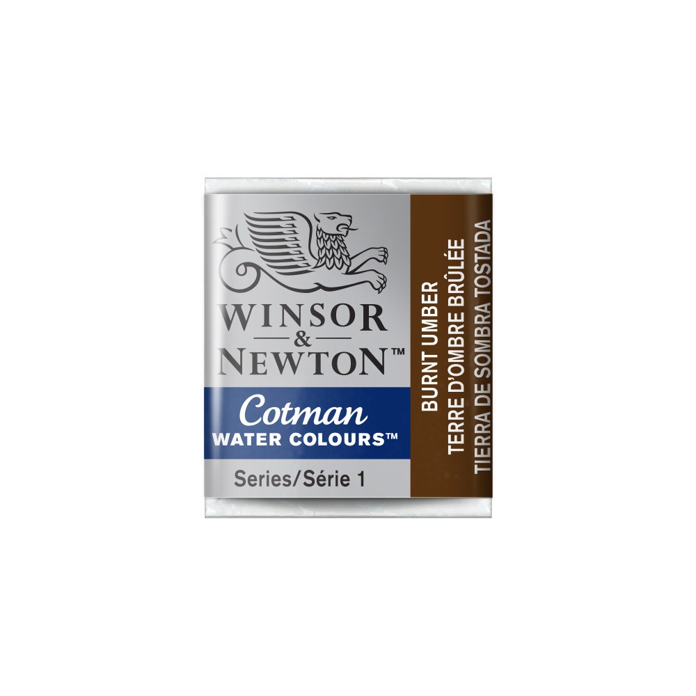 Farba akwarelowa Cotman - Winsor & Newton - Burnt Umber, półkostka