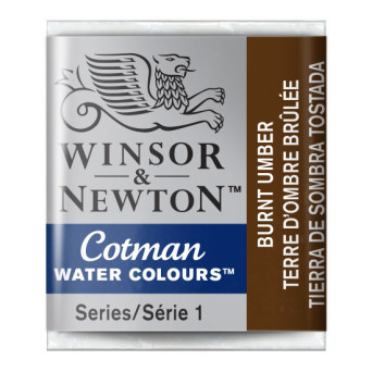 Farba akwarelowa Cotman - Winsor & Newton - Burnt Umber, półkostka
