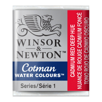Farba akwarelowa Cotman - Winsor & Newton - Cadmium Red Deep Hue, półkostka