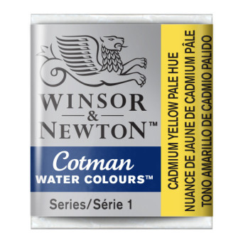 Cotman watercolor paint - Winsor & Newton - Cadmium Yellow Pale Hue, half pan