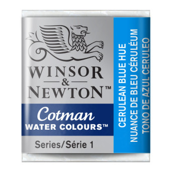 Farba akwarelowa Cotman - Winsor & Newton - Cerulean Blue Hue, półkostka