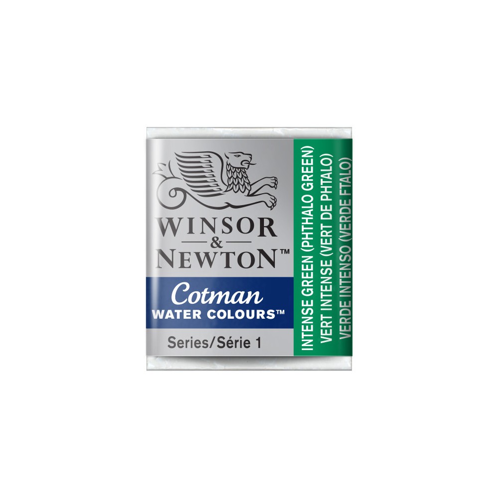 Farba akwarelowa Cotman - Winsor & Newton - Intense Green, półkostka