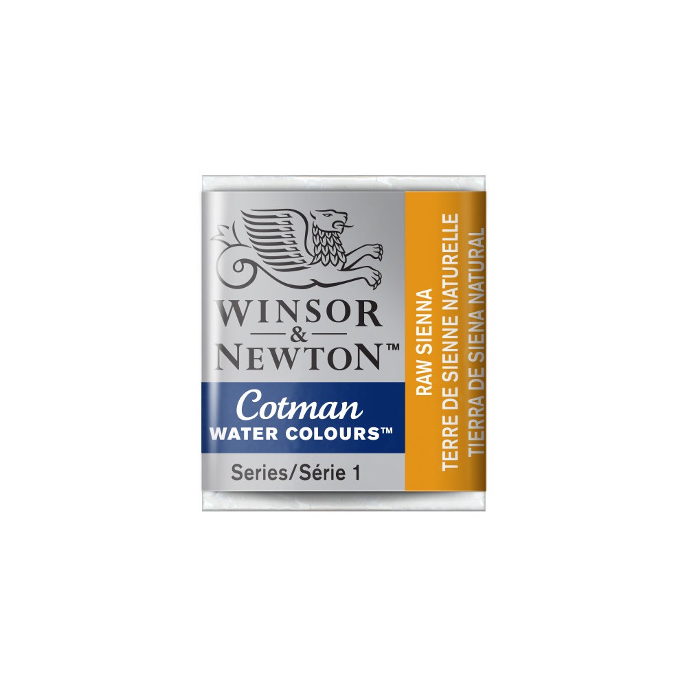 Cotman watercolor paint - Winsor & Newton - Raw Sienna, half pan