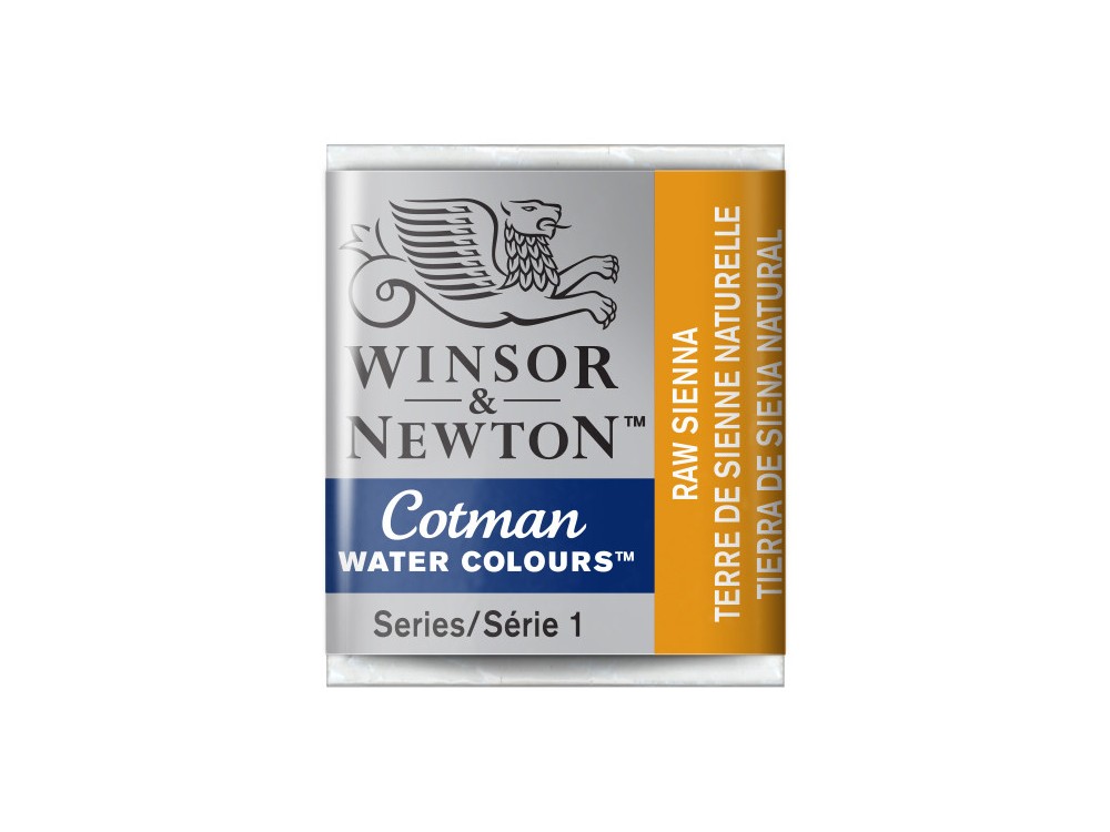 Cotman watercolor paint - Winsor & Newton - Raw Sienna, half pan