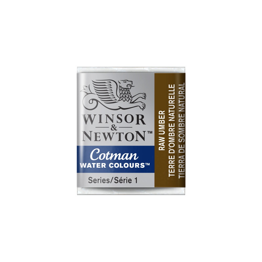 Cotman watercolor paint - Winsor & Newton - Raw Umber, half pan