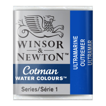 Cotman watercolor paint - Winsor & Newton - Ultramarine, half pan