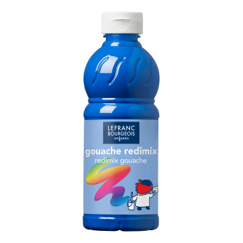 Farba plakatowa - Lefranc & Bourgeois - niebieski cyjan, 500 ml