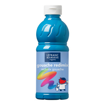Gouache paint - Lefranc & Bourgeois - turquoise blue, 500 ml