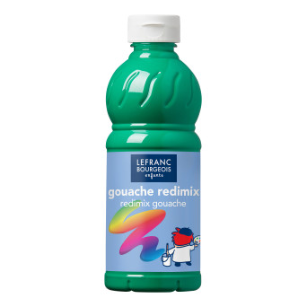 Gouache paint - Lefranc & Bourgeois - brilliant green, 500 ml