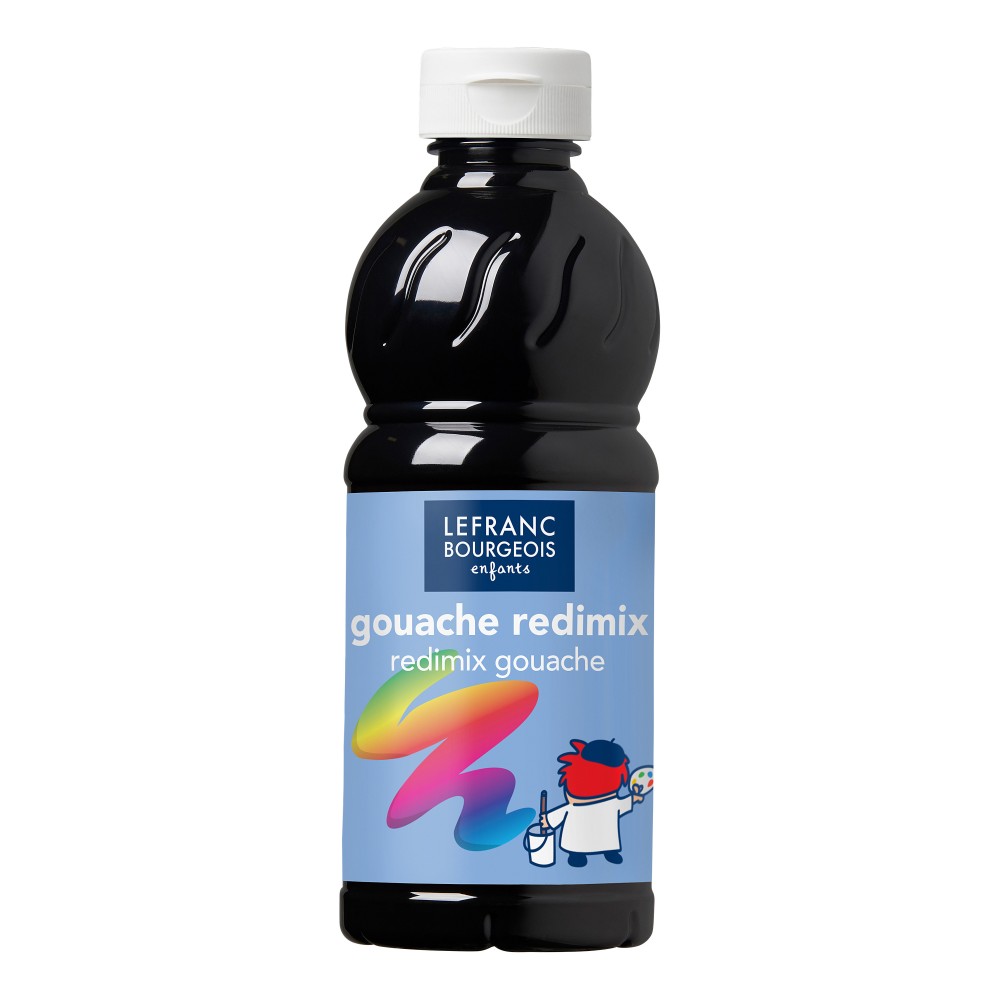 Farba plakatowa - Lefranc & Bourgeois - czarna, 500 ml