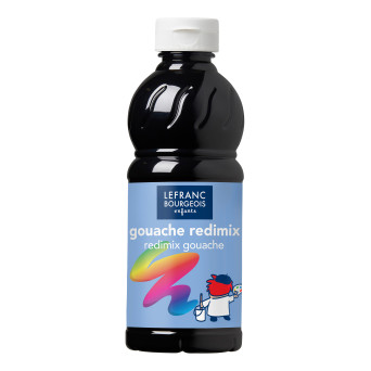 Gouache paint - Lefranc & Bourgeois - black, 500 ml