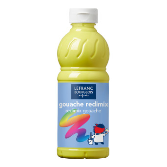 Gouache paint - Lefranc & Bourgeois - lemon yellow, 500 ml