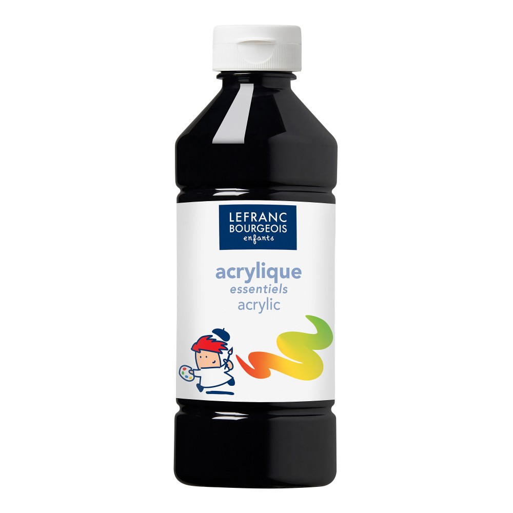 Acrylic paint - Lefranc & Bourgeois - black, 500 ml