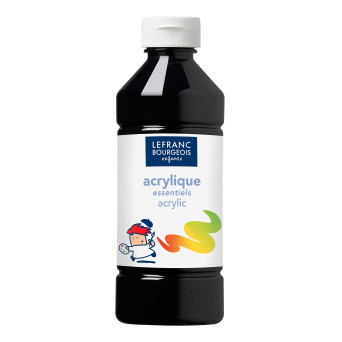 Acrylic paint - Lefranc & Bourgeois - black, 500 ml