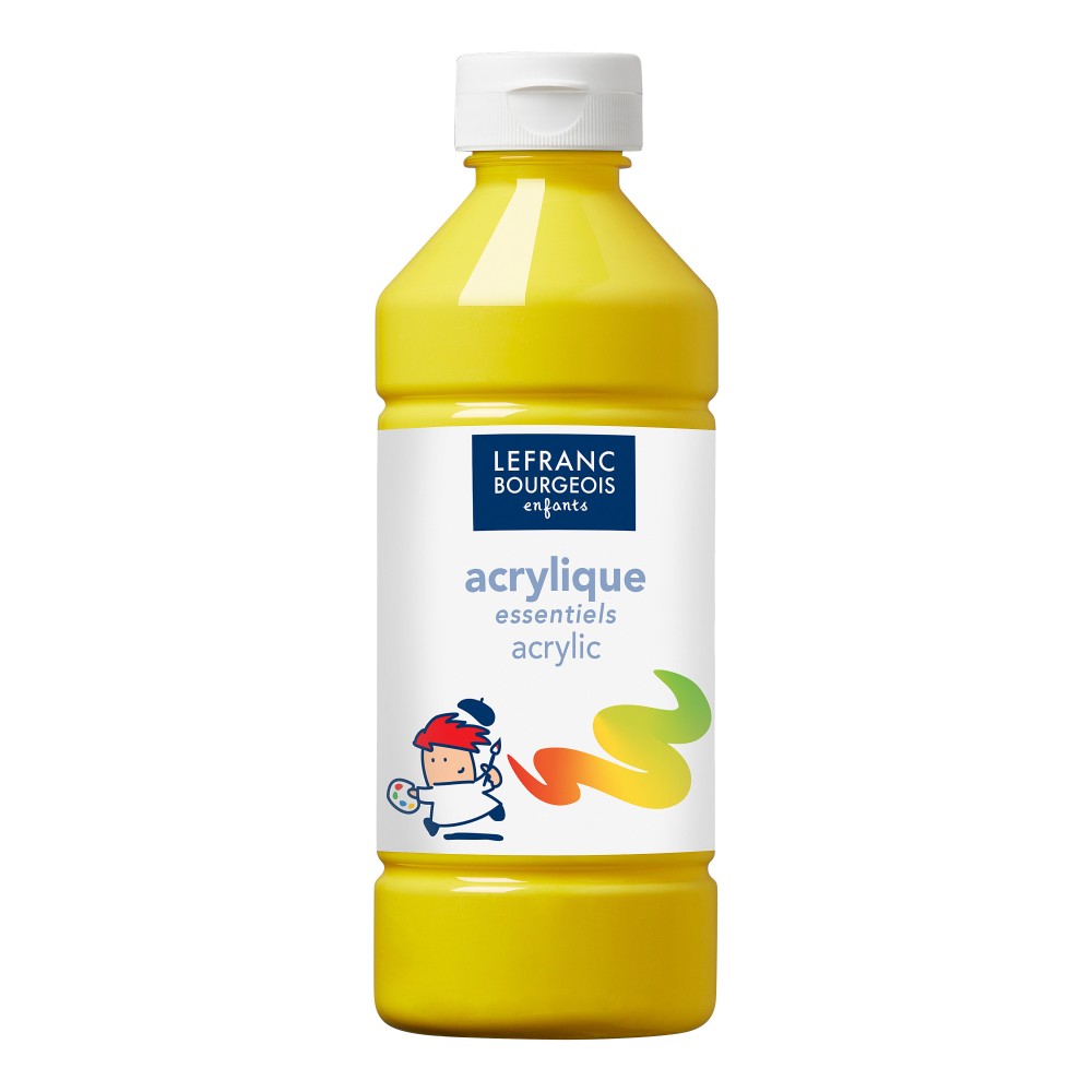 Acrylic paint - Lefranc & Bourgeois - primary yellow, 500 ml