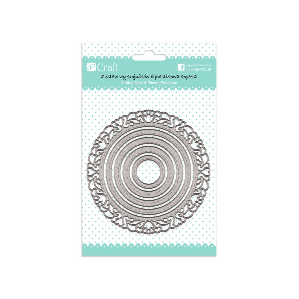 Cutting die set - DpCraft - circles with ornament, 5 pcs.