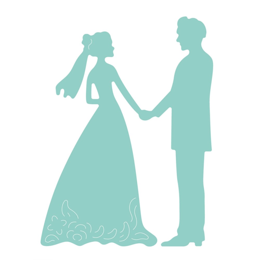 Cutting die - DpCraft - bride and groom, 5 x 6,6 cm