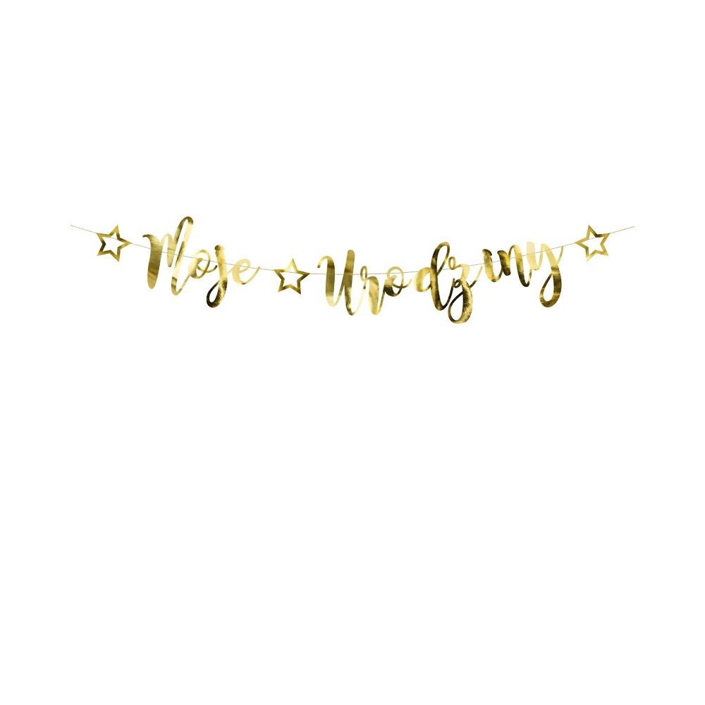 My birthday banner - gold, 16,5 x 90 cm