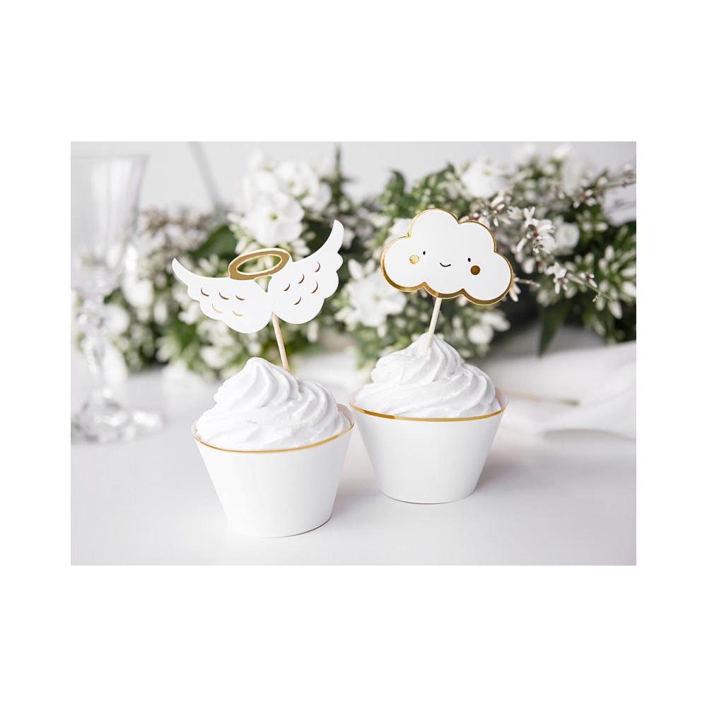 Decorations for muffins Clouds and Wings - 6 pc, 12.5 cm