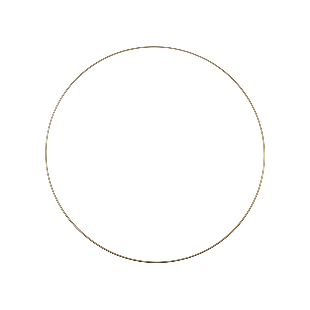 Metal hoop, base for garlands, wreaths and dream catchers - gold, dia. 25 cm