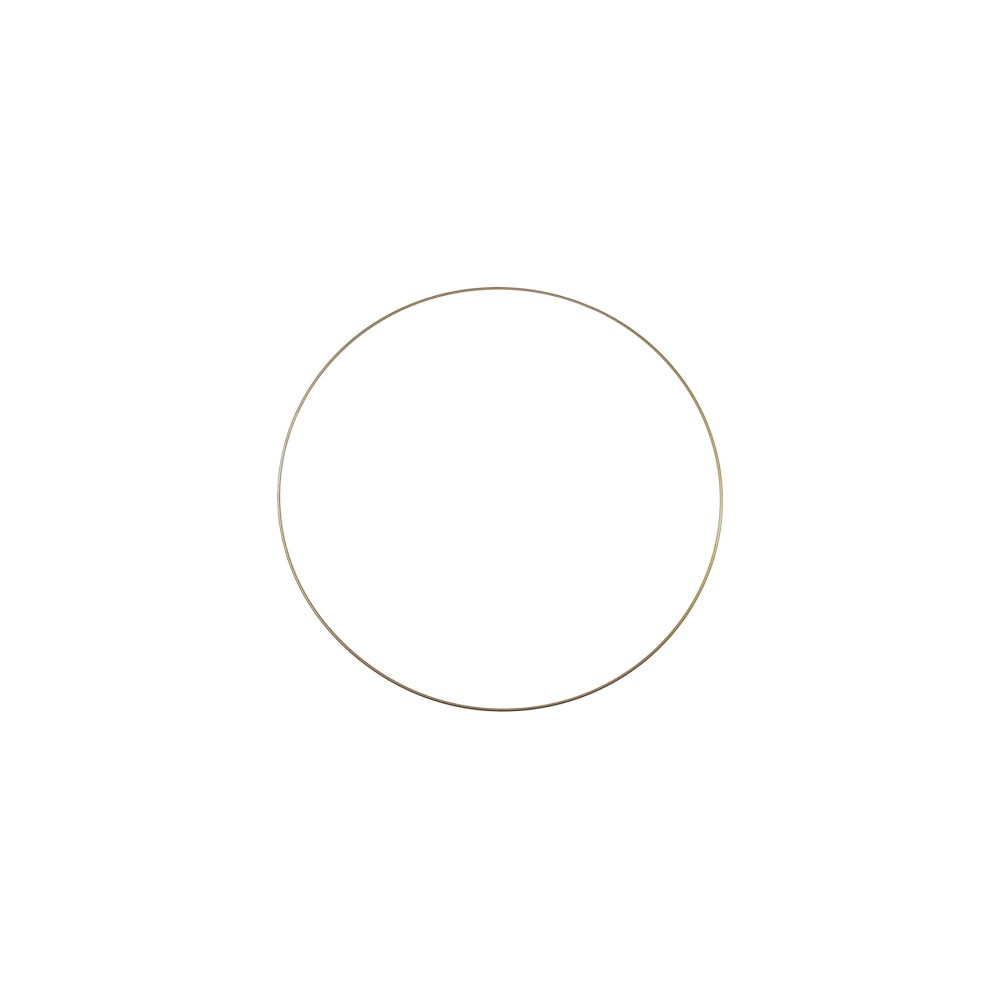Metal hoop, base for garlands, wreaths and dream catchers - gold, dia. 10 cm