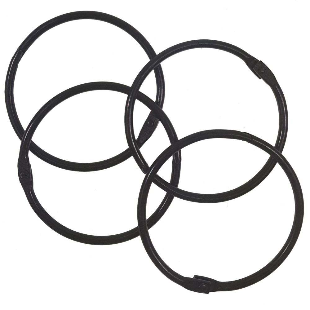 Metal rings - Simply Crafting - black 50 mm 4 pcs.