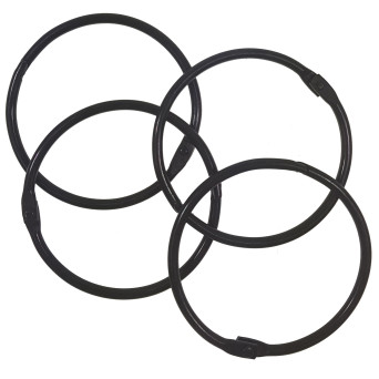 Metal rings - Simply Crafting - black 50 mm 4 pcs.