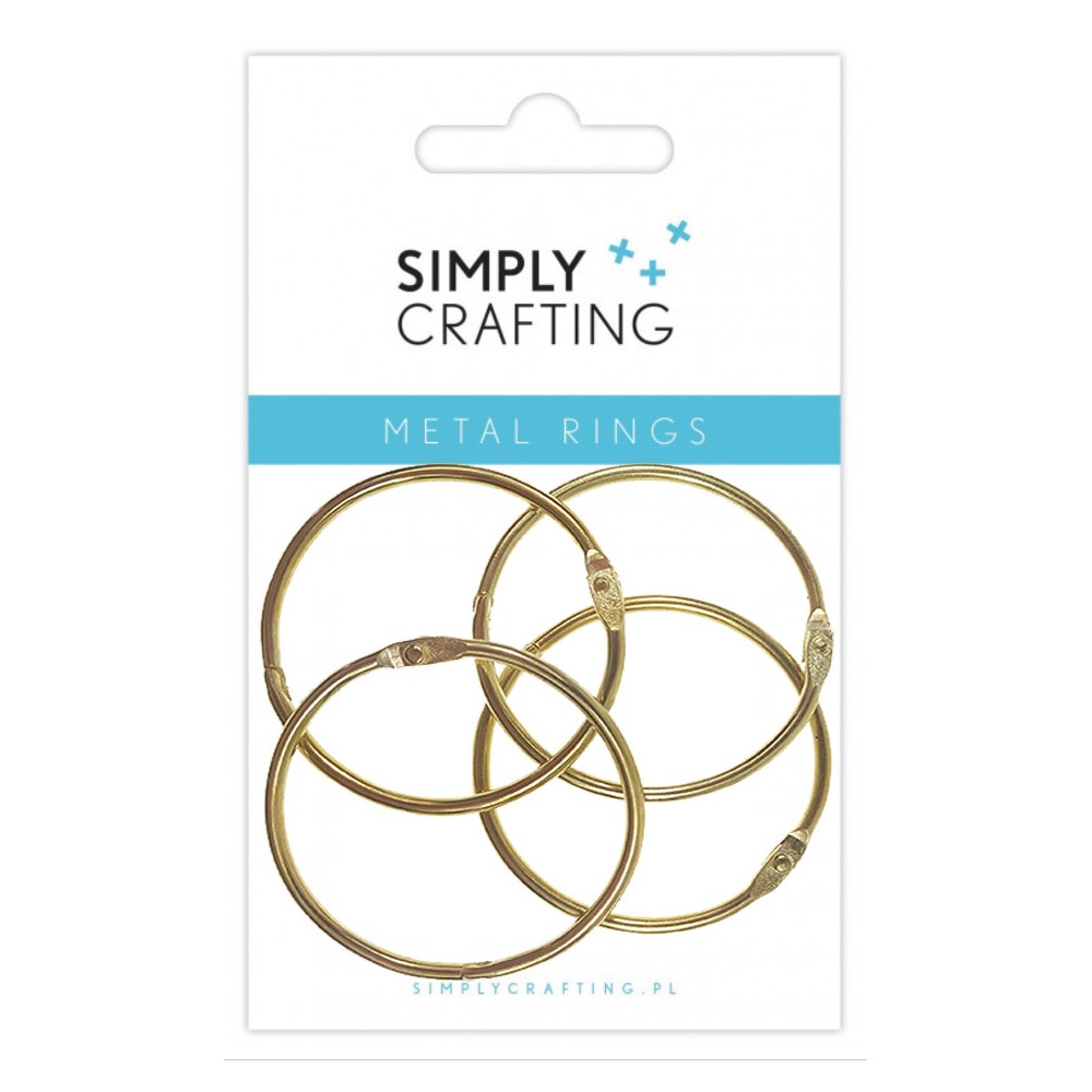 Metal rings - Simply Crafting - gold 50 mm 4 pcs.