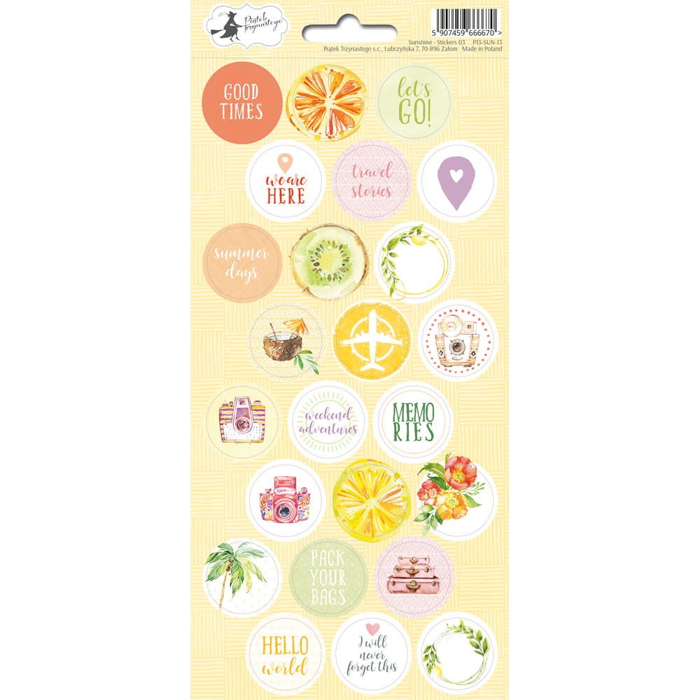Sticker sheet - Piątek Trzynastego - Sunshine 03