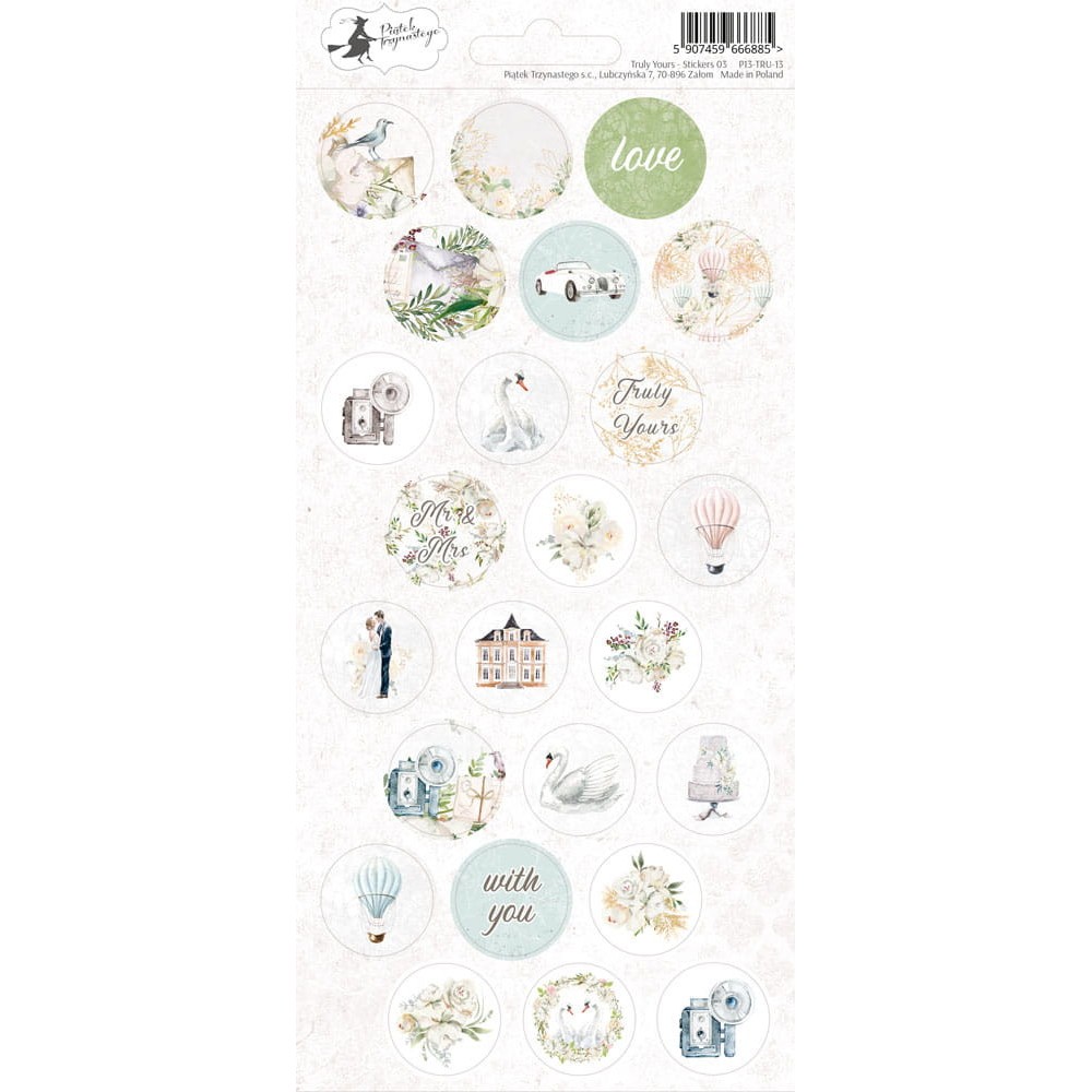 Sticker sheet - Piątek Trzynastego - Truly Yours 03