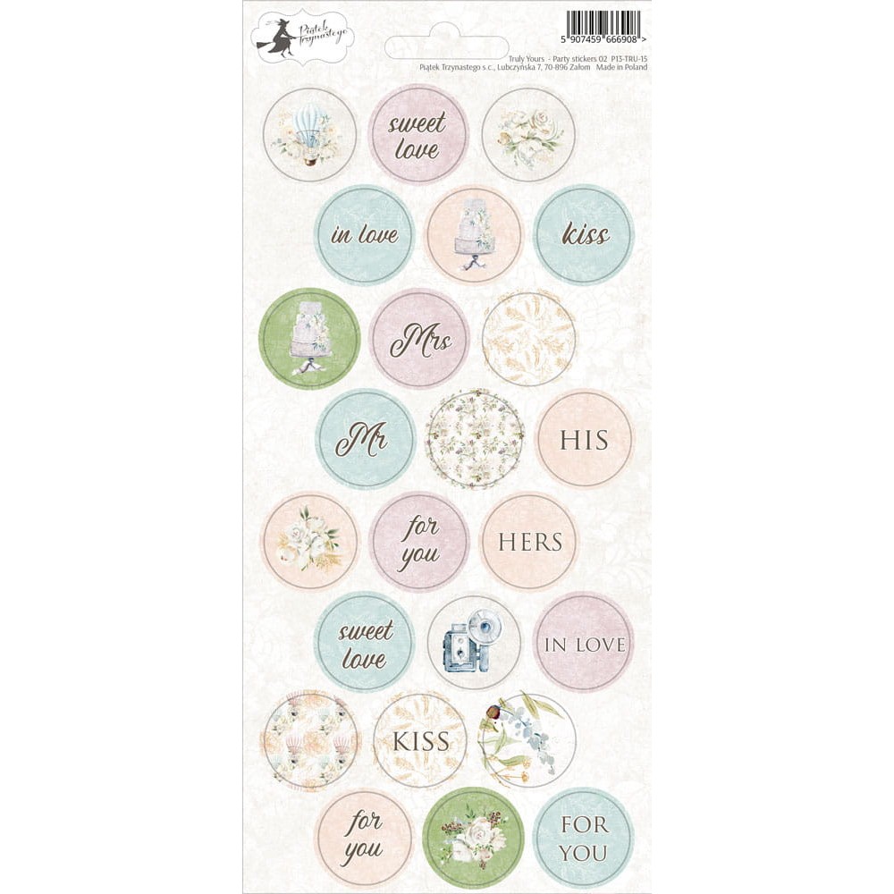 Party sticker sheet - Piątek Trzynastego - Truly Yours 02