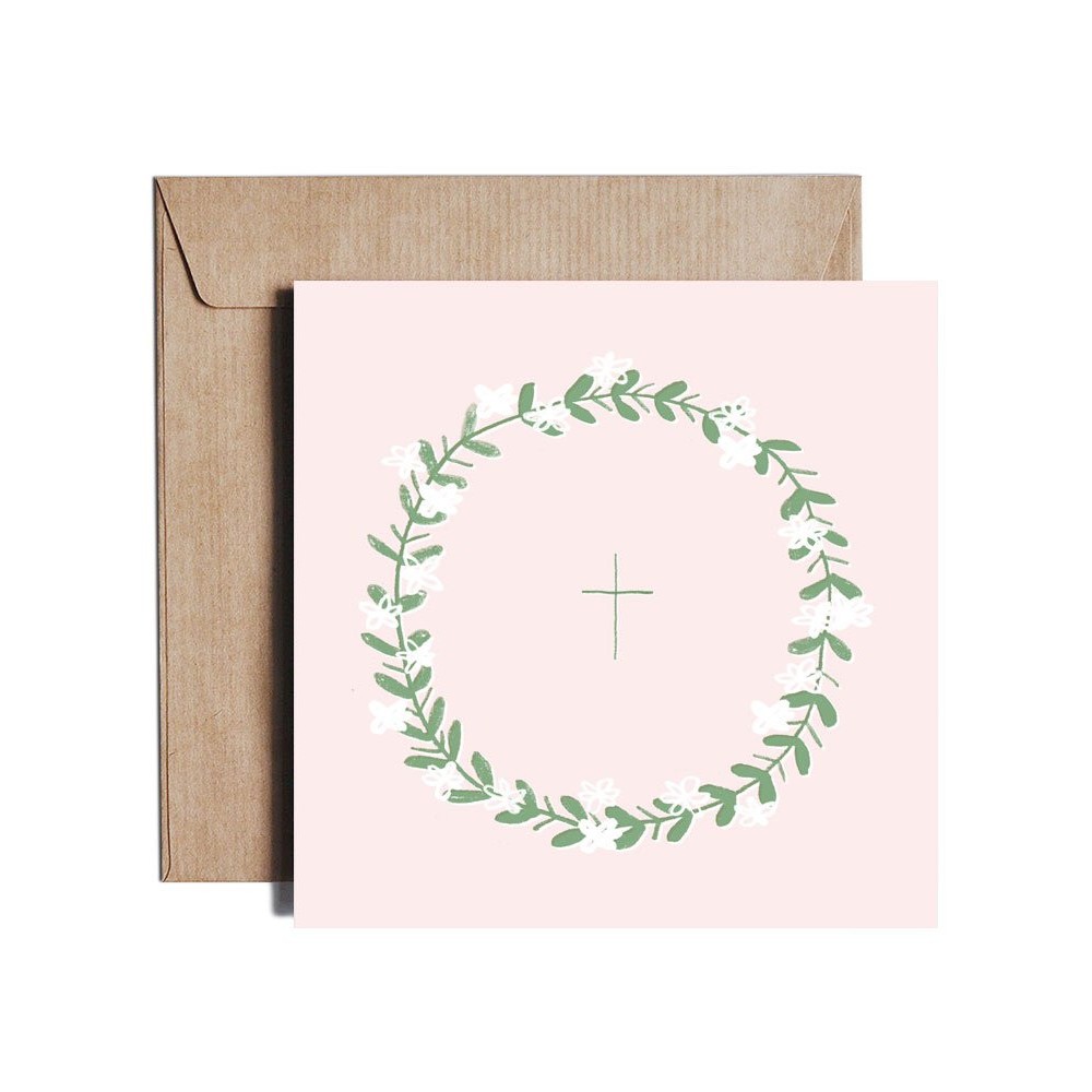 Greeting card - Pieskot - First comunion, 14,5 x 14,5 cm