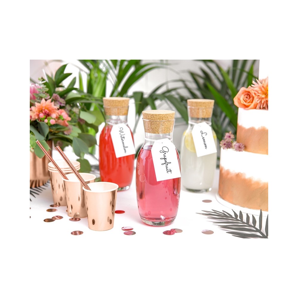 Paper cups - rose gold, 220 ml , 6 pcs.