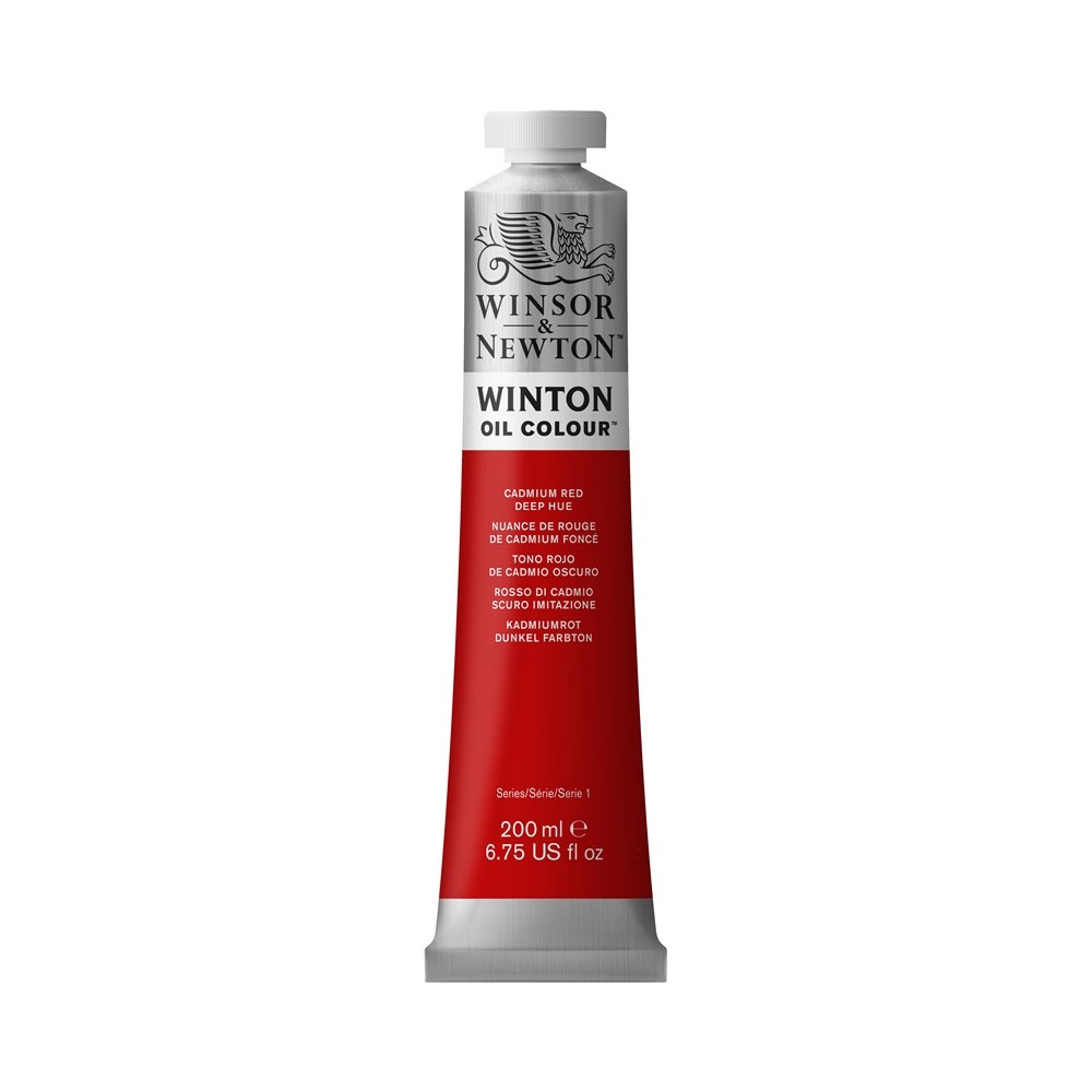 Farba olejna Winton Oil Colour - Winsor & Newton - cadmium red deep hue, 200 ml
