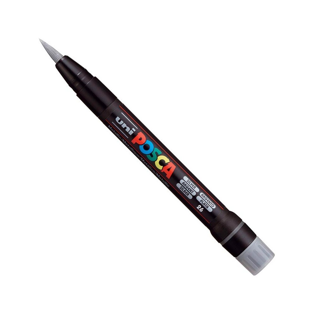 Marker pędzelkowy Posca PCF-350 - Uni - srebrny, silver
