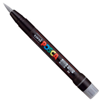Marker pędzelkowy Posca PCF-350 - Uni - srebrny, silver