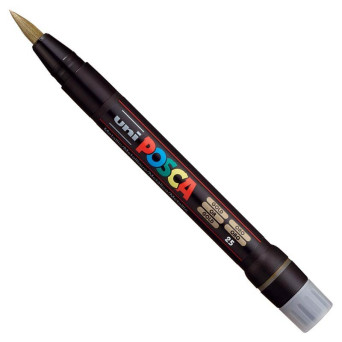 Marker pędzelkowy Posca PCF-350 - Uni - złoty, gold