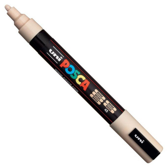 Marker Posca PC-5M - Uni - beżowy, beige