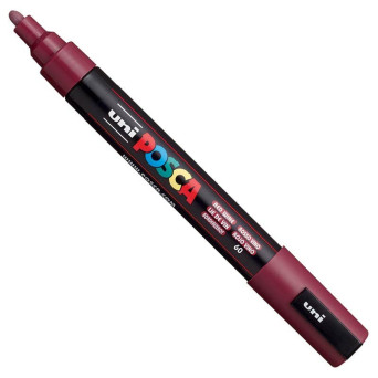 Marker Posca PC-5M - Uni - czerwony, red wine