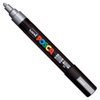 Marker Posca PC-5M - Uni - srebrny, silver