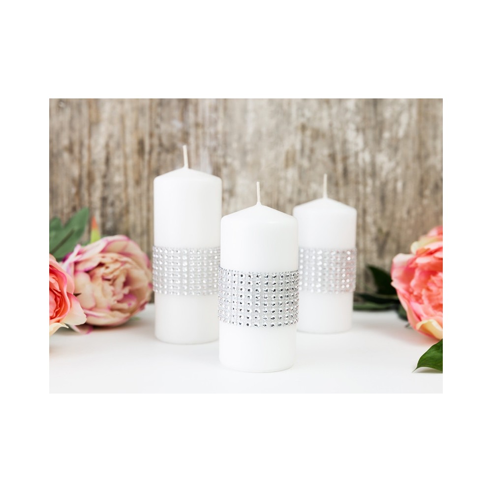 Tape with zirconia, silver, 4 cm x 9 m