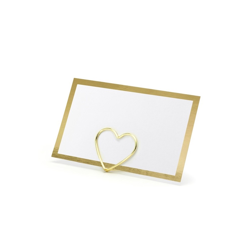 Business cards on the table, frame - gold, 10 pcs.