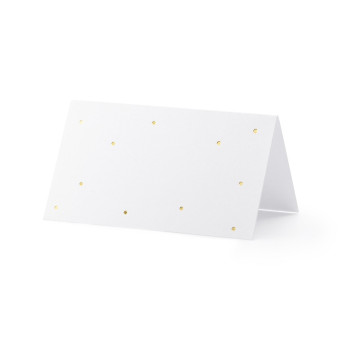 Business cards on the table - Dots, gold
