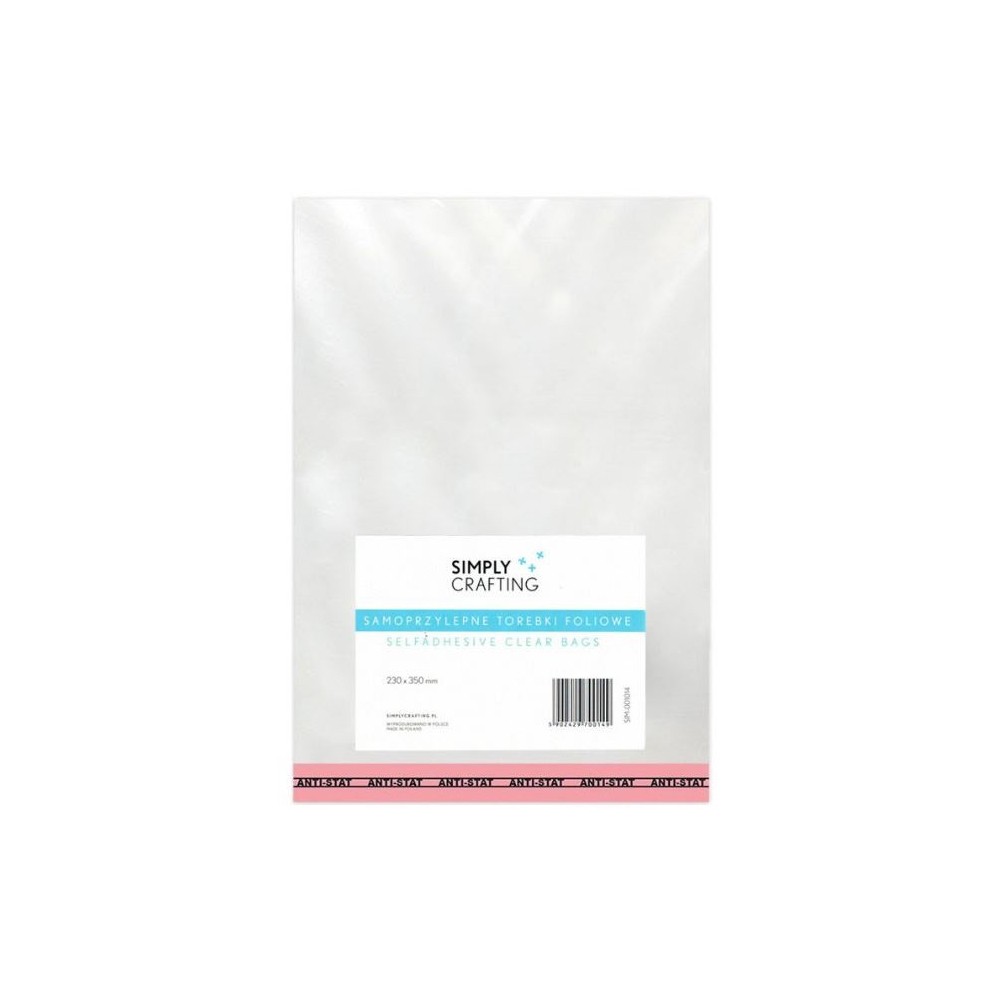 Torebki, woreczki foliowe z klejem - Simply Crafting - 23 x 35 cm, 500 szt.